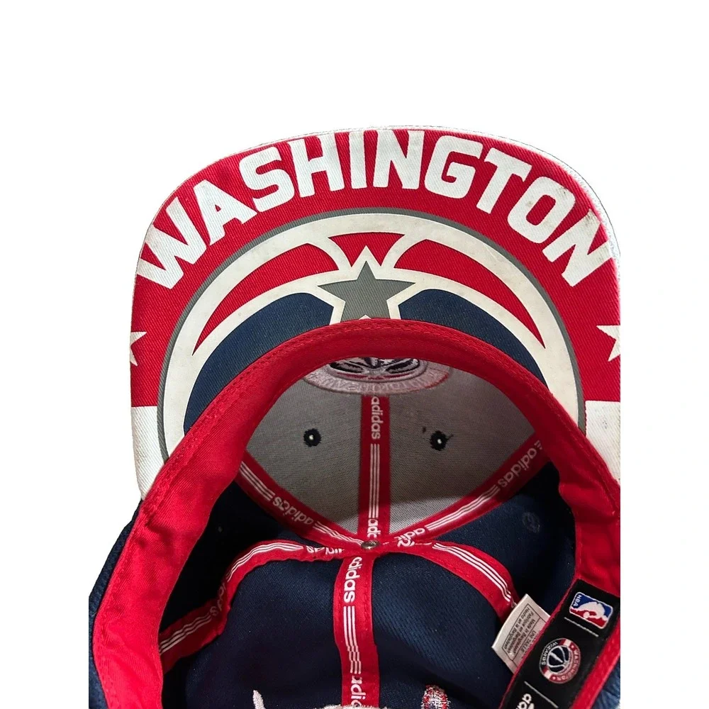 Vintage Adidas Washington Wizards NBA Snapback Cap Blue White Red Adjustable